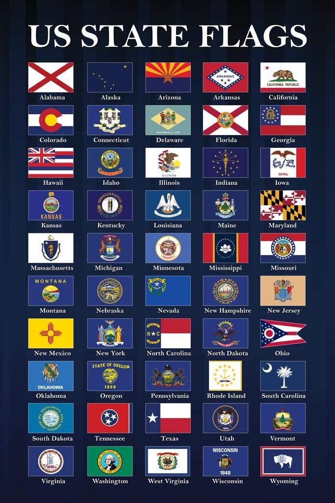 US State Flags (with Utah's old flag, and DC not pictured)